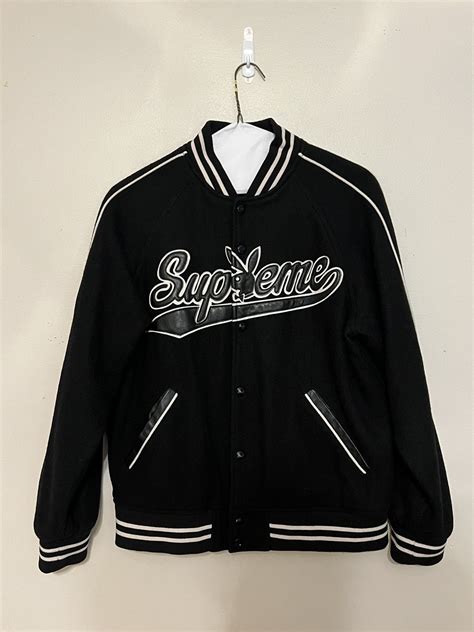 supreme playboy varsity jacket replica|supreme playboy wool varsity.